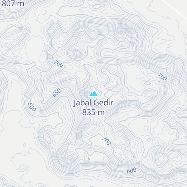 Map of Jabal Gedir