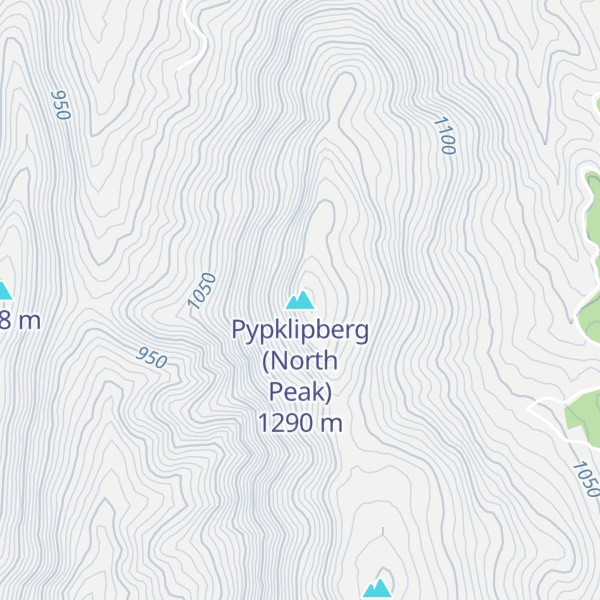 Map of Pypklipberg (North Peak)