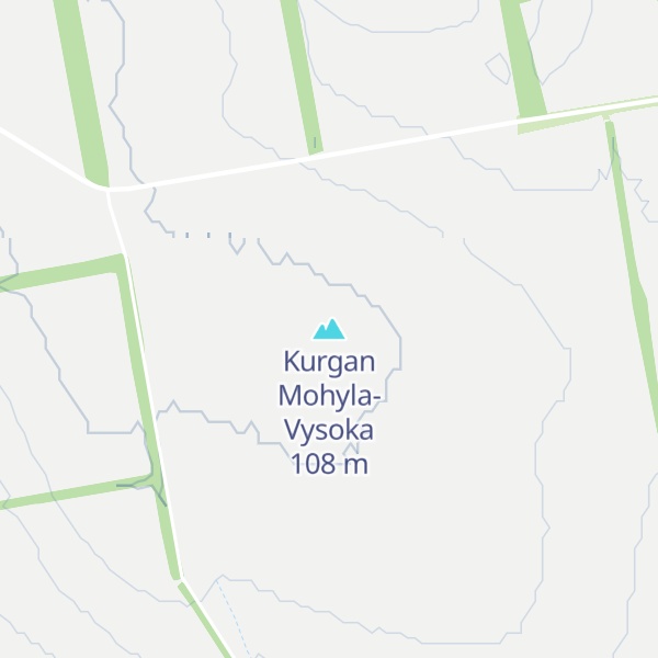 Map of Kurgan Mohyla-Vysoka