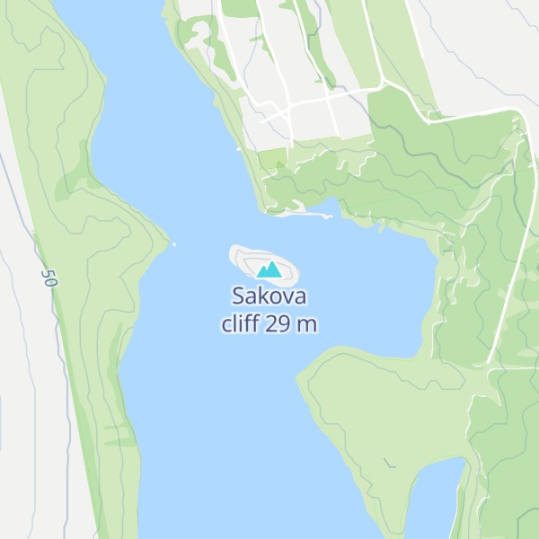 Map of Sakova cliff