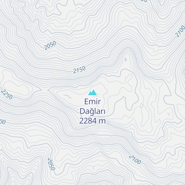Map of Emir Dağları