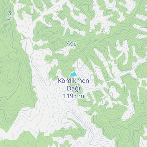 Map of Kördikmen Dağı