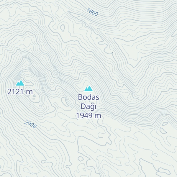 Map of Bodas Dağı