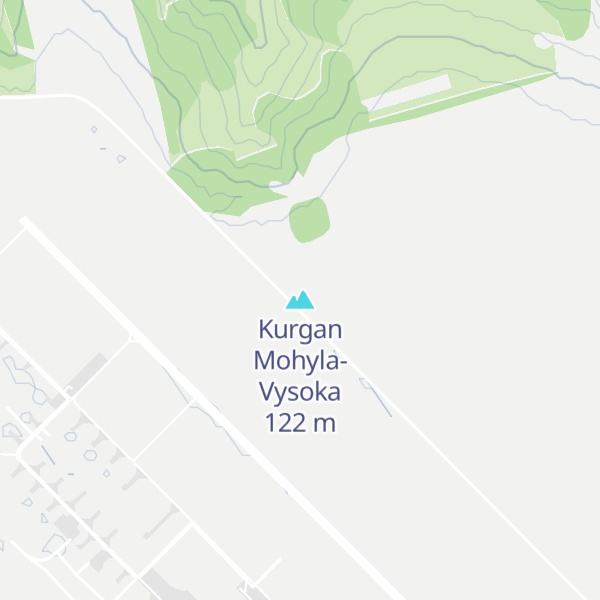 Map of Kurgan Mohyla-Vysoka