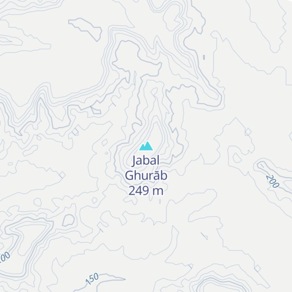 Map of Jabal Ghurāb