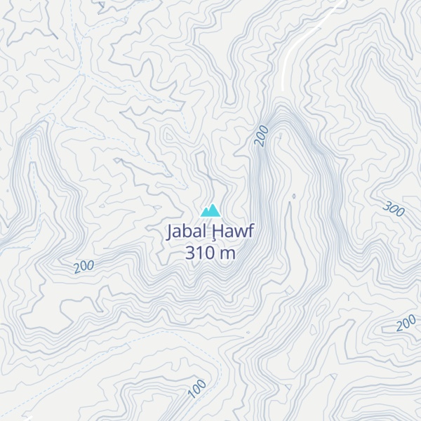 Map of Jabal Ḩawf