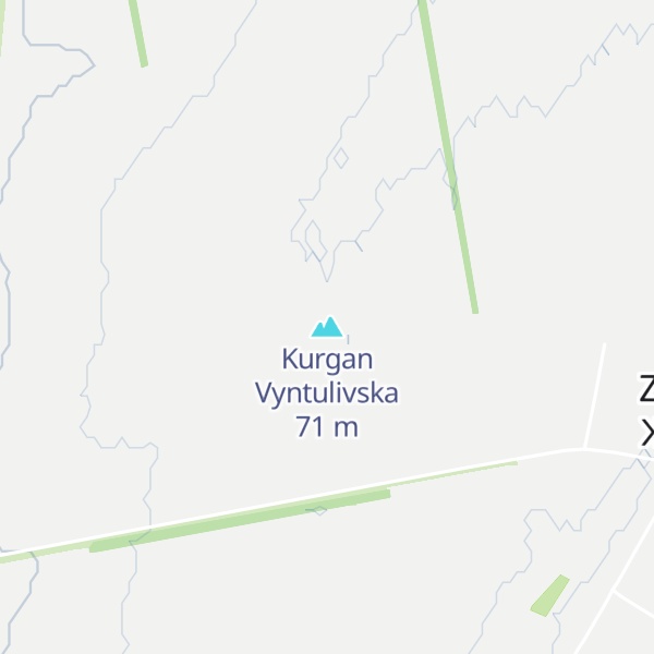 Map of Kurgan Vyntulivska
