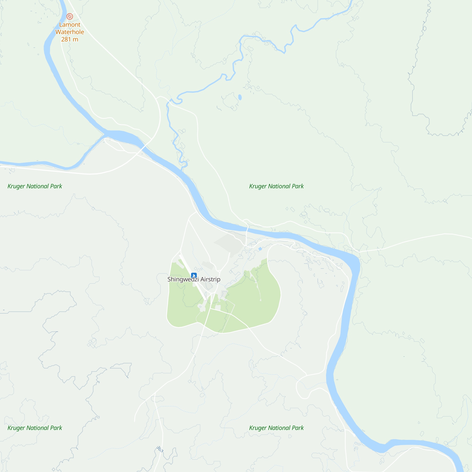 Reception Shingwedzi Rest Camp map
