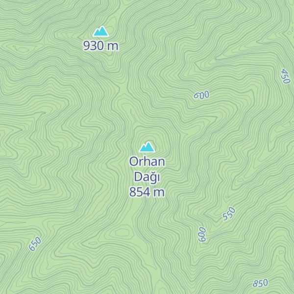 Map of Orhan Dağı