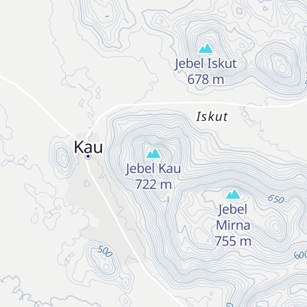 Map of Jebel Kau