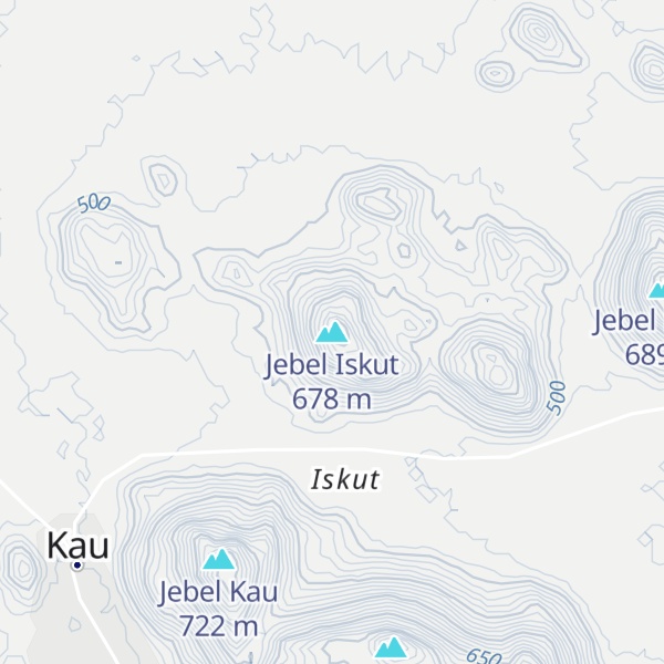 Map of Jebel Iskut
