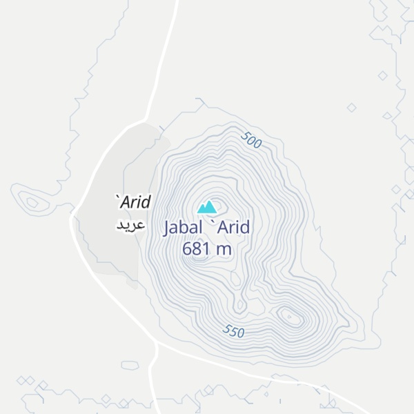 Map of Jabal `Arid