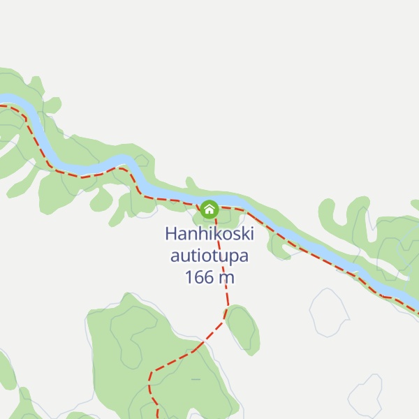 Map of Hanhikoski autiotupa
