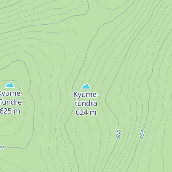 Map of Kyume-tundra