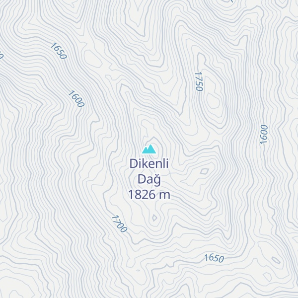 Map of Dikenli Dağ