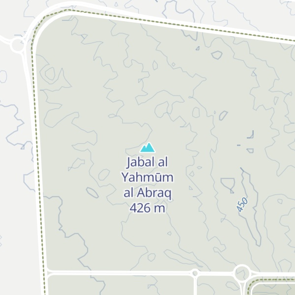 Map of Jabal al Yahmūm al Abraq