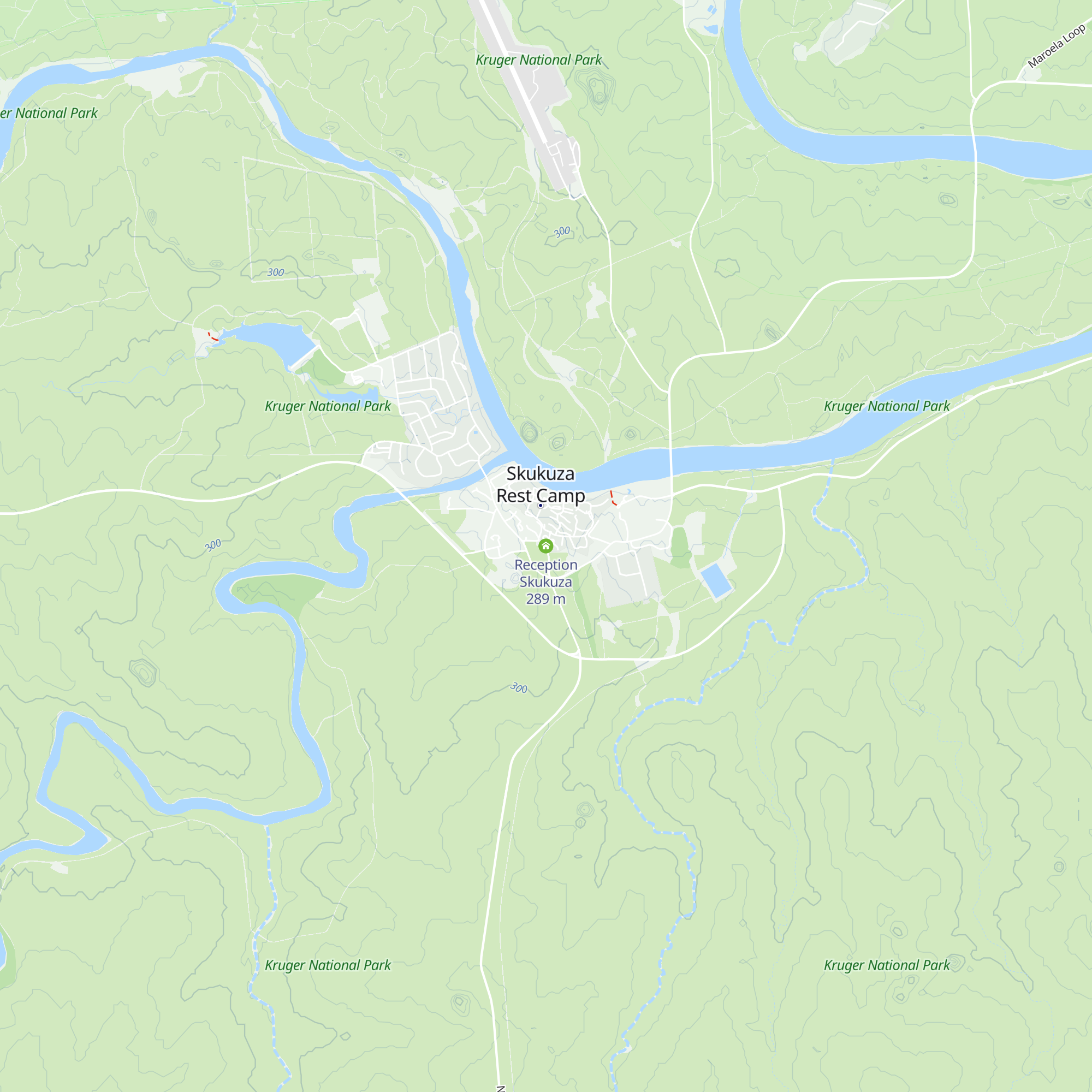 Reception Skukuza map