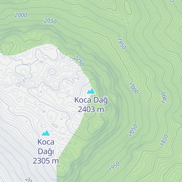 Map of Koca Dağ
