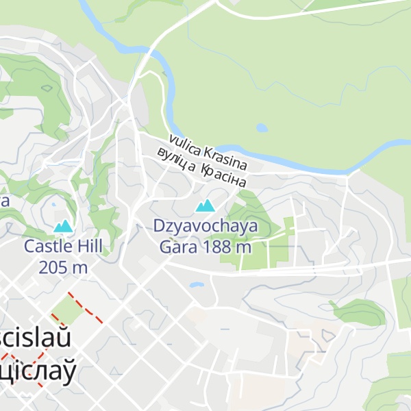 Map of Dzyavochaya Gara