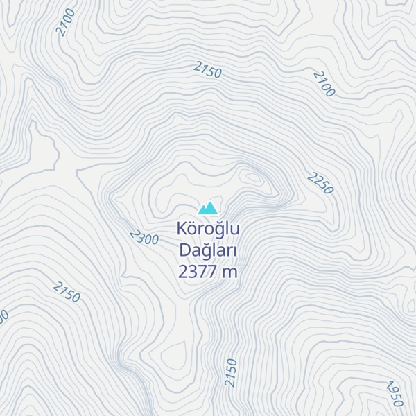 Map of Köroğlu Dağları