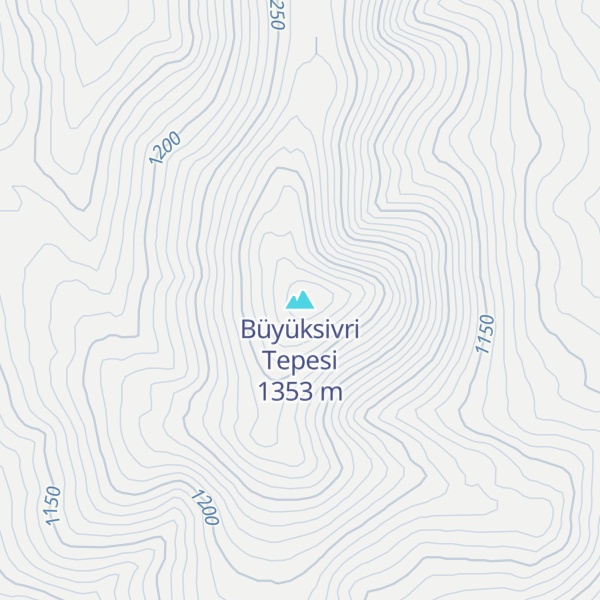 Map of Büyüksivri Tepesi