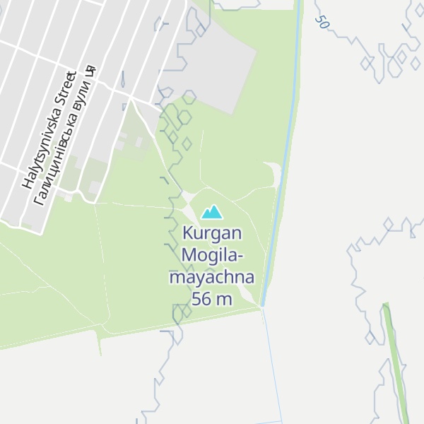 Map of Kurgan Mogila-mayachna