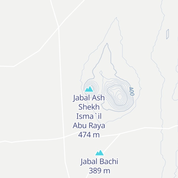 Map of Jabal Ash Shekh Isma`il Abu Raya