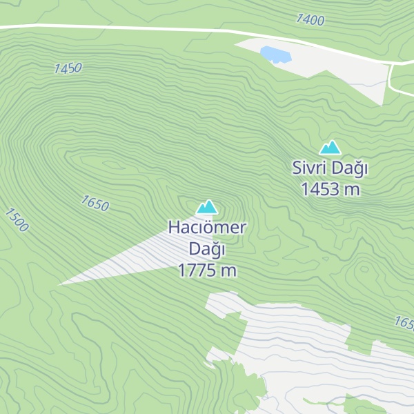 Map of Hacıömer Dağı