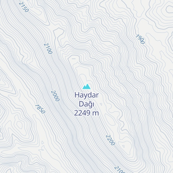 Map of Haydar Dağı