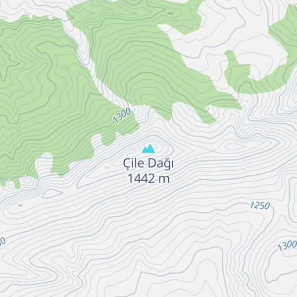 Map of Çile Dağı