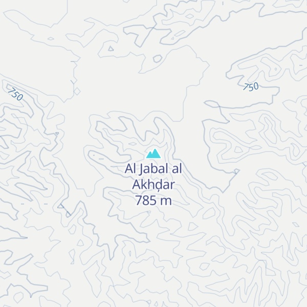 Map of Al Jabal al Akhḑar