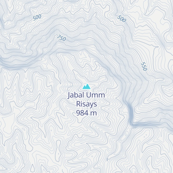 Map of Jabal Umm Risays