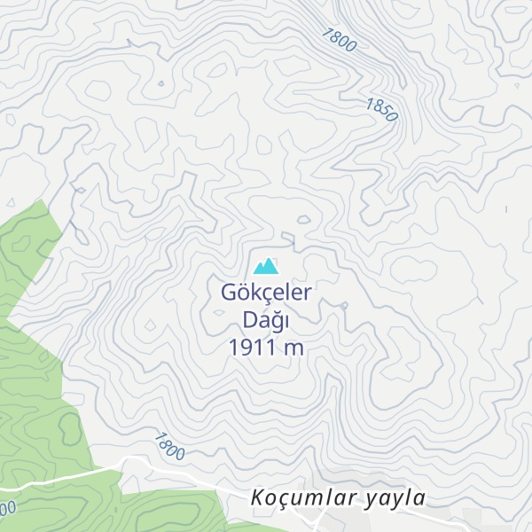 Map of Gökçeler Dağı