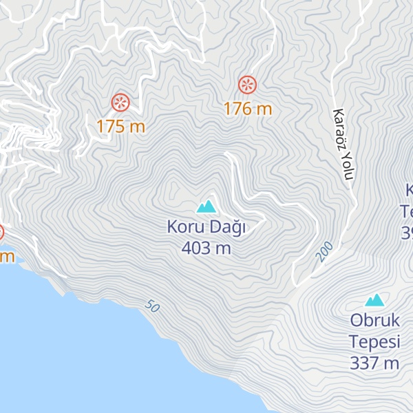 Map of Koru Dağı