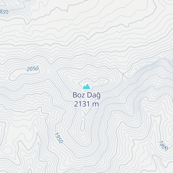 Map of Boz Dağ
