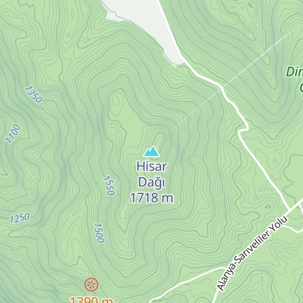 Map of Hisar Dağı