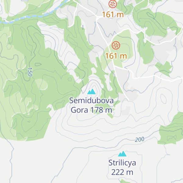 Map of Semidubova Gora