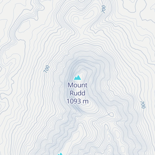 Map of Mount Rudd