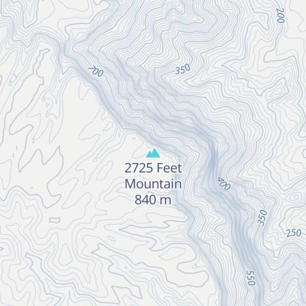 Map of 2725 Feet Mountain