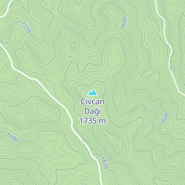 Map of Civcan Dağı