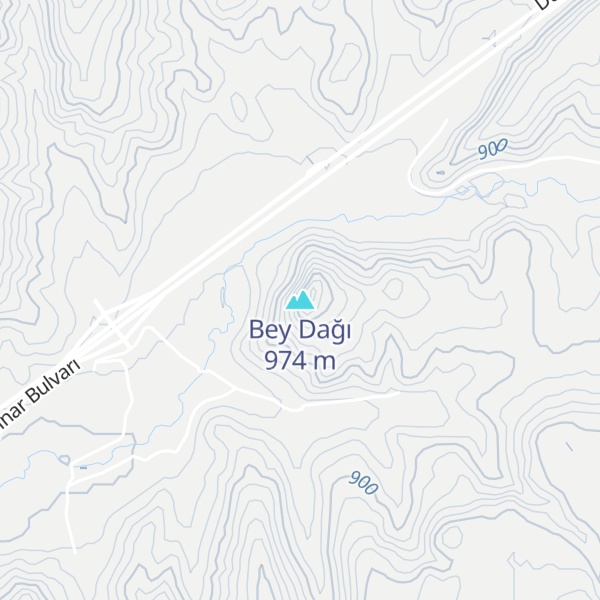 Map of Bey Dağı