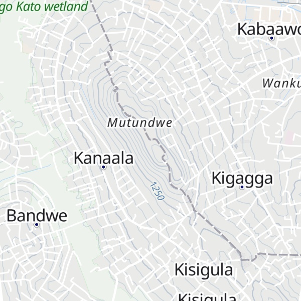 Map of Mutundwe hill