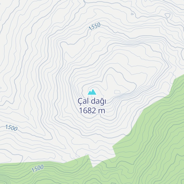 Map of Çal dağı