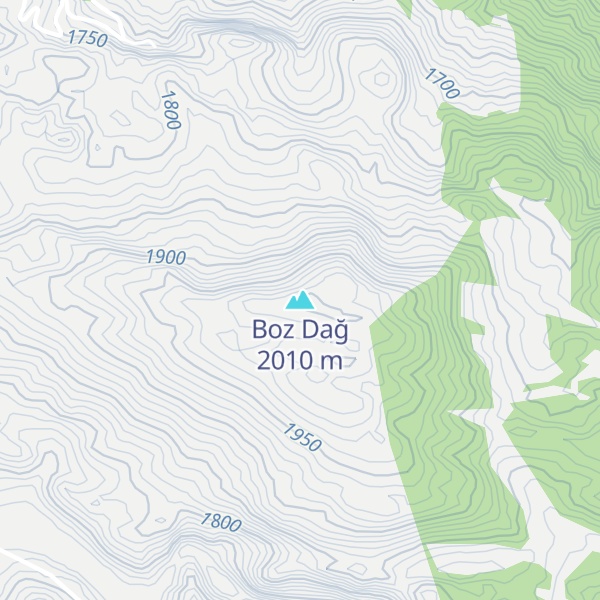 Map of Boz Dağ