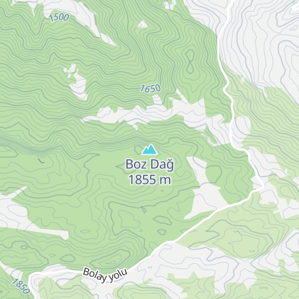 Map of Boz Dağ