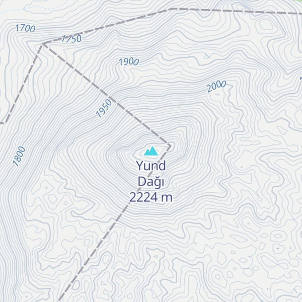 Map of Yund Dağı