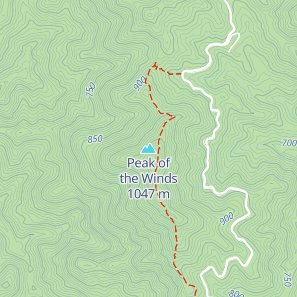 Map of Peak of the Winds