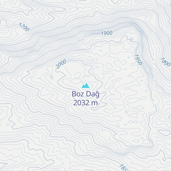 Map of Boz Dağ