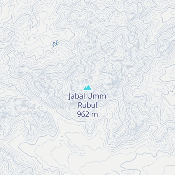 Map of Jabal Umm Rubūl