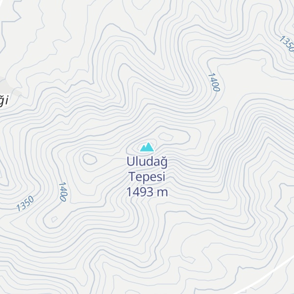 Map of Uludağ Tepesi